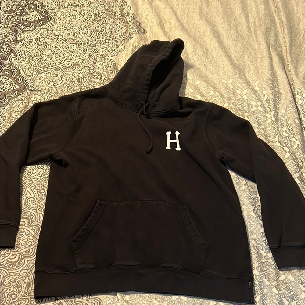 Black Hoodie with White 'H' Logo